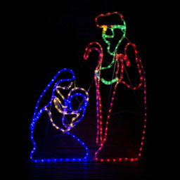 Samuel Alexander 264 Multicolour LED Nativity Scene Rope Light Christmas Decoration 1m - Size: 100 x 40 x 40cm - Multi Coloured - Wilko - thumbnail 5