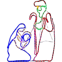 Samuel Alexander 264 Multicolour LED Nativity Scene Rope Light Christmas Decoration 1m - Size: 100 x 40 x 40cm - Multi Coloured - Wilko - thumbnail 3