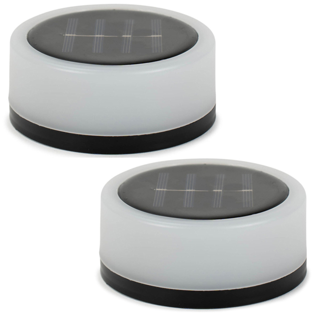ValueLights Set of 2 Solar Decking Table Bottle Stopper Lights - Size: 11.5 x 11 x 11cm - White - Wilko - image 1