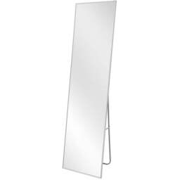 Living and Home Silvery White Slim Full Length Wall Mounted Mirror 150cm - Size: 150 x 40 x 29cm - Cream - Wilko - thumbnail 1
