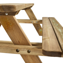 Cerland Matisse Wooden Picnic Table 6ft - Size: 6 Seater - Tan - Wilko - thumbnail 4