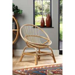 Desser Moon Natural Rattan Circular Chair - Size: Single - Cream - Desser Furniture - Wilko - thumbnail 6