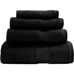 Divante Cotton Black Hand Towel - Wilko - thumbnail 1