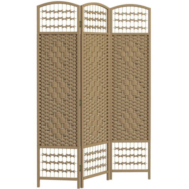 Portland Natural 3 Panel Folding Room Divider - Size: 3 Panels - Natural wood finish - Wilko - image 1