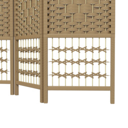 Portland Natural 3 Panel Folding Room Divider - Size: 3 Panels - Natural wood finish - Wilko - thumbnail 4