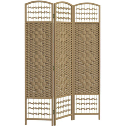 Portland Natural 3 Panel Folding Room Divider - Size: 3 Panels - Natural wood finish - Wilko - thumbnail 1