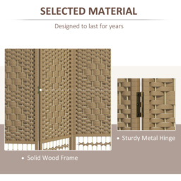 Portland Natural 3 Panel Folding Room Divider - Size: 3 Panels - Natural wood finish - Wilko - thumbnail 7