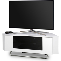Centurion Supports Hampshire Single Door 4 Shelf Gloss White and Black TV Cabinet - Size: 41 x 111 x 40cm - Multi - Wilko - thumbnail 6