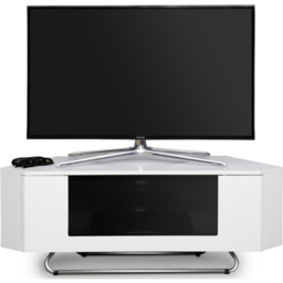 Centurion Supports Hampshire Single Door 4 Shelf Gloss White and Black TV Cabinet - Size: 41 x 111 x 40cm - Multi - Wilko - thumbnail 5