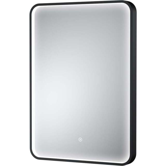 nuie Black Framed LED Touch Sensor Mirror 700 x 500mm - Size: 700 x 500 x 47mm - Wilko - image 1