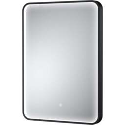 nuie Black Framed LED Touch Sensor Mirror 700 x 500mm - Size: 700 x 500 x 47mm - Wilko - thumbnail 1