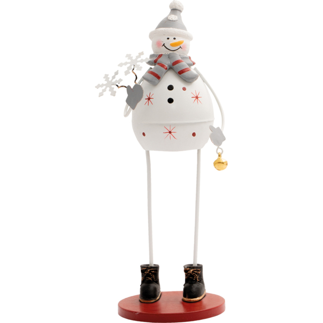 St Helens Metal Snowman Decoration - Size: 220 x 80 x 80cm - White - Wilko - image 1