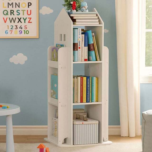 Neo White House Shaped Rotating Kid's Freestanding Bookshelf - Wilko - image 1