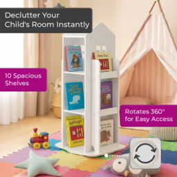 Neo White House Shaped Rotating Kid's Freestanding Bookshelf - Wilko - thumbnail 7