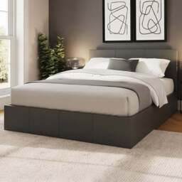 GFW King Grey Side Lift Ottoman Bed - Wilko - thumbnail 1