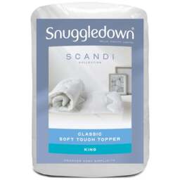 Snuggledown King Size Scandinavian Hollowfibre Mattress Topper - White - Wilko - thumbnail 1