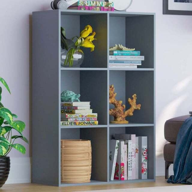 Vida Designs Durham 2 x 3 Grey Cube Storage Unit - Size: H 96.5 x W 64.5 x D 29cm - Wilko - image 1