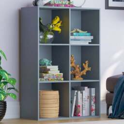 Vida Designs Durham 2 x 3 Grey Cube Storage Unit - Size: H 96.5 x W 64.5 x D 29cm - Wilko - thumbnail 1