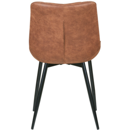 Alba Set of 2 Tan Suede Effect Plush Padded Dining Chairs - Brown - MCC - Wilko - thumbnail 6