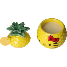 Hello Kitty Seasons Summer Themed Tropical Pineapple Scented Candle with Reusable Jar - Size: 14 x 10.5 x 10.5cm - Yellow - Wilko - thumbnail 5
