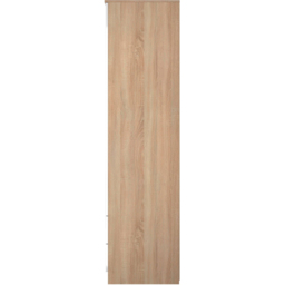 Crowndale Milan 2 Door 2 Drawer White Gloss and Bardolino Oak Tall Wardrobe Ready Assembled - White Gloss & Bardolino Oak - Wilko - thumbnail 4