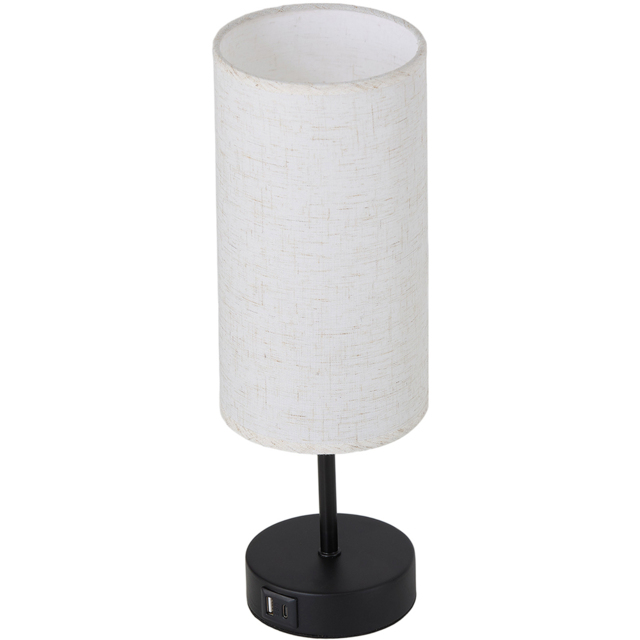 Living and Home RGB Black Cylindrical E27 Table Lamp with Remote - Size: 39 x 13 x 13cm - Wilko - image 1