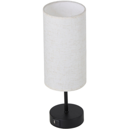 Living and Home RGB Black Cylindrical E27 Table Lamp with Remote - Size: 39 x 13 x 13cm - Wilko - thumbnail 1