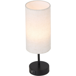 Living and Home RGB Black Cylindrical E27 Table Lamp with Remote - Size: 39 x 13 x 13cm - Wilko - thumbnail 4