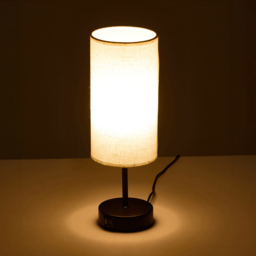 Living and Home RGB Black Cylindrical E27 Table Lamp with Remote - Size: 39 x 13 x 13cm - Wilko - thumbnail 3