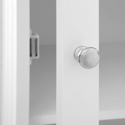 Premier Housewares Portland Single Drawer Single Door White Floor Cabinet - Size: 45 x 33 x 119cm - Wilko - thumbnail 7