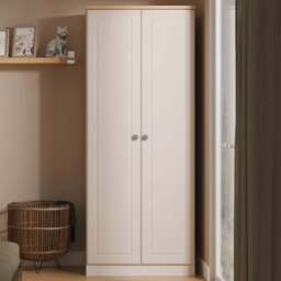 Crowndale Norfolk 2 Door Kashmir Ash and Bardolino Oak Wardrobe Ready Assembled - Kashmir Ash & Bardolino Oak - Wilko - thumbnail 1