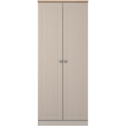 Crowndale Norfolk 2 Door Kashmir Ash and Bardolino Oak Wardrobe Ready Assembled - Kashmir Ash & Bardolino Oak - Wilko - thumbnail 3