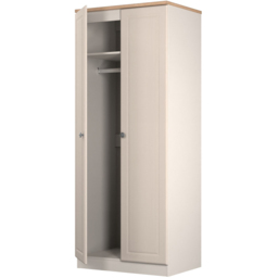 Crowndale Norfolk 2 Door Kashmir Ash and Bardolino Oak Wardrobe Ready Assembled - Kashmir Ash & Bardolino Oak - Wilko - thumbnail 5