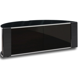 MDA Designs Sirius 1200 2 Door Black TV Cabinet - Size: 44 x 120 x 51cm - Wilko - thumbnail 3