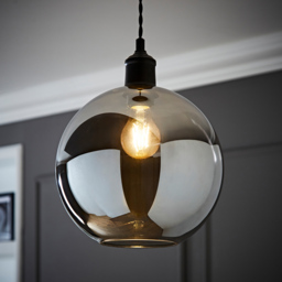 ValueLights Bellamy Smoke Easy Fit Glass Shade - Size: 23.5 x 25 x 25cm - Orange - Wilko - thumbnail 3