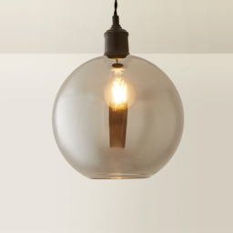 ValueLights Bellamy Smoke Easy Fit Glass Shade - Size: 23.5 x 25 x 25cm - Orange - Wilko - thumbnail 6
