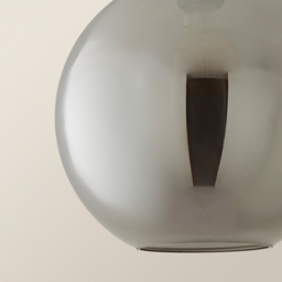 ValueLights Bellamy Smoke Easy Fit Glass Shade - Size: 23.5 x 25 x 25cm - Orange - Wilko - thumbnail 4