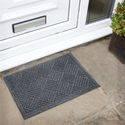 JVL Dirt Defender Grey Square Door Mat 40 x 60cm 2 Pack - JVL Homewares - Wilko - thumbnail 3