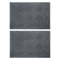 JVL Dirt Defender Grey Square Door Mat 40 x 60cm 2 Pack - JVL Homewares - Wilko - thumbnail 1