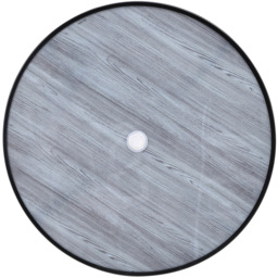 Living and Home Black Tempered Glass Round Wood Grain Coffee Table - Grey - Wilko - thumbnail 5