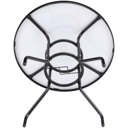 Living and Home Black Tempered Glass Round Wood Grain Coffee Table - Grey - Wilko - thumbnail 4