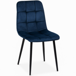 Kosy Koala 4 Seater Velvet Glass Dining Set Grey and Blue - Wilko - thumbnail 3
