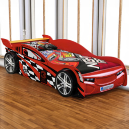 Julian Bowen Scorpion Single Red Racer Bed Frame - Wilko