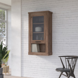 Florence Corona Single Door Tabak Oak Display Cabinet - Size: 34 x 71 x 136cm - Brown - Furniture to Go - Wilko - thumbnail 4