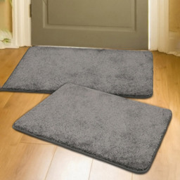 Melrose Relay Grey Mat 50 x 80cm 2 Pack - Size: 50x80cm - Homemaker - Wilko - thumbnail 3