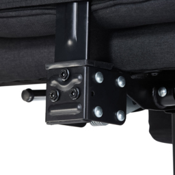 Living and Home Black Linen Ergonomic Reclining Office Chair with Footrest - Size: 121 x 68 x 79cm - Wilko - thumbnail 7