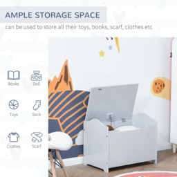 Playful Haven Grey Kids Storage Chest - Size: 60 x 40 x 48cm - Wilko - thumbnail 6