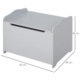 Playful Haven Grey Kids Storage Chest - Size: 60 x 40 x 48cm - Wilko - thumbnail 7