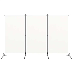 vidaXL Fabric White 3 Panel Room Divider 260 x 180cm - Size: 3 Panels - Wilko - thumbnail 3