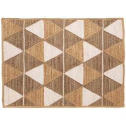 Prestbury Natural Geometry Braided Rug 120 x 170cm - Brown - Wilko - thumbnail 1